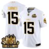 Minnesota Vikings 2024 Winter Warrior Skol Patch Gold Vapor Limited Jersey – All Stitched – White Gold – Dallas Turner Jersey