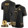 Cowboys Est. 1960 & We Dem Boyz Patch Gold Vapor Limited Jersey V2 – All Stitched – Black Gold – Trevon Diggs Jersey