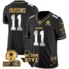 Cowboys Est. 1960 & We Dem Boyz Patch Gold Vapor Limited Jersey V2 – All Stitched – Black Limited – Micah Parsons Jersey