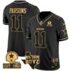 Cowboys Est. 1960 & We Dem Boyz Patch Gold Vapor Limited Jersey V2 – All Stitched – Black Gold – Micah Parsons Jersey