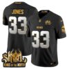 Minnesota Vikings 2024 Winter Warrior Skol Patch Gold Vapor Limited Jersey – All Stitched – Black Limited – Aaron Jones Jersey