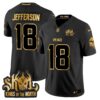 Minnesota Vikings 2024 Winter Warrior Skol Patch Gold Vapor Limited Jersey – All Stitched – Black Gold – Justin Jefferson Jersey