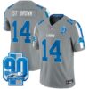 Detroit Lions 90th Year Patch Vapor Limited Jersey – All Stitched – Gray – St. Brown Jersey