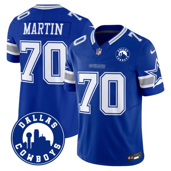 Dallas Cowboys City Patch Vapor Limited Jersey – All Stitched – Royal – Zack Martin Jersey