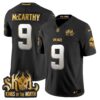 Minnesota Vikings 2024 Winter Warrior Skol Patch Gold Vapor Limited Jersey – All Stitched – Black Limited – J.J. McCarthy Jersey