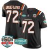 Dolphins 50th & Don Shula 347 Memorial Patch Vapor Limited Jersey – All Stitched – Black – Undefeated Jersey