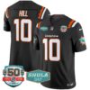 Dolphins 50th & Don Shula 347 Memorial Patch Vapor Limited Jersey – All Stitched – Black – Tyreek Hill Jersey