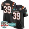 Dolphins 50th & Don Shula 347 Memorial Patch Vapor Limited Jersey – All Stitched – Black – Larry Csonka Jersey