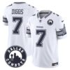Dallas Cowboys City Patch Vapor Limited Jersey – All Stitched – White – Trevon Diggs Jersey