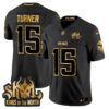 Minnesota Vikings 2024 Winter Warrior Skol Patch Gold Vapor Limited Jersey – All Stitched – Black Gold – Dallas Turner Jersey