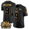 Minnesota Vikings 2024 Winter Warrior Skol Patch Gold Vapor Limited Jersey – All Stitched – Black Gold – J.J. McCarthy Jersey