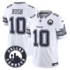 Dallas Cowboys City Patch Vapor Limited Jersey – All Stitched – White – Cooper Rush Jersey