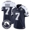 Dallas Cowboys City Patch Vapor Limited Jersey – All Stitched – Alternate – Trevon Diggs Jersey