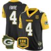 Packers Cheese Vapor Limited Jersey All Stitched – Black – Brett Favre Jersey
