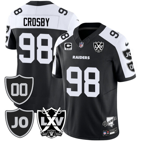 Raiders Vapor Limited Jersey – All Stitched – Honor Jim Otto – Black Alternate – Maxx Crosby Jersey