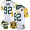 Packers Cheese Vapor Limited Jersey All Stitched – White – Reggie White Jersey