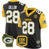 Packers Cheese Vapor Limited Jersey All Stitched – Black – AJ Dillon Jersey