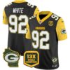 Packers Cheese Vapor Limited Jersey All Stitched – Black – Reggie White Jersey