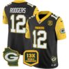Packers Cheese Vapor Limited Jersey All Stitched – Black – Aaron Rodgers Jersey