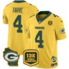 Packers Cheese Vapor Limited Jersey All Stitched – Gold – Brett Favre Jersey