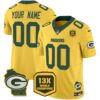 Packers Cheese Vapor Limited Custom Jersey All Stitched – Gold Jersey