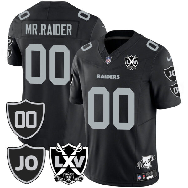 Raiders Vapor Limited Jersey – All Stitched – Honor Jim Otto – Black – Mr. Raider Jersey