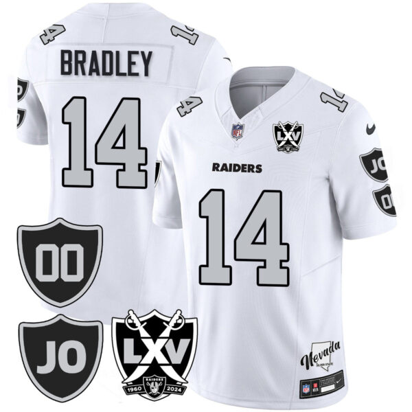 Raiders Vapor Limited Jersey – All Stitched – Honor Jim Otto – White – Carter Bradley Jersey