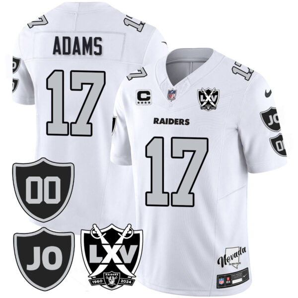 Raiders Vapor Limited Jersey – All Stitched – Honor Jim Otto – White – Davante Adams Jersey