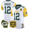 Packers Cheese Vapor Limited Jersey All Stitched – White – Aaron Rodgers Jersey