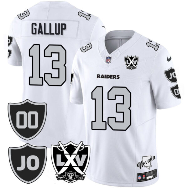 Raiders Vapor Limited Jersey – All Stitched – Honor Jim Otto – White – Michael Gallup Jersey