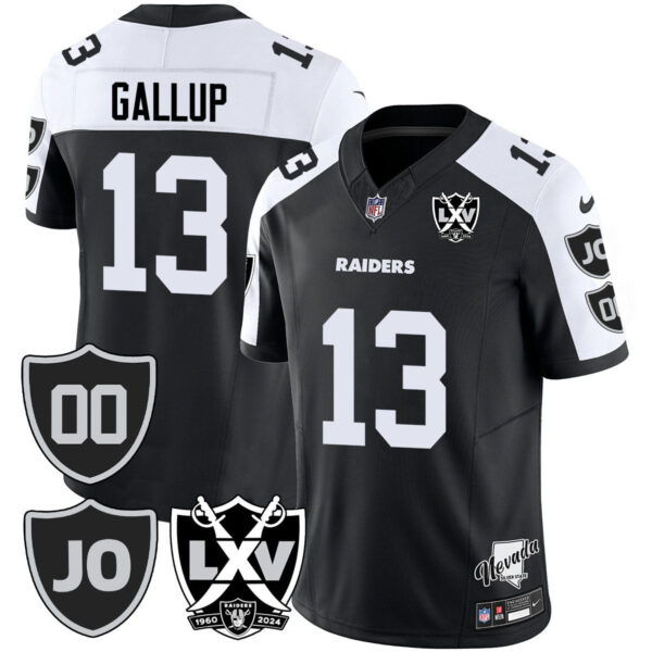 Raiders Vapor Limited Jersey – All Stitched – Honor Jim Otto – Black Alternate – Michael Gallup Jersey