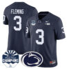 Penn State Nittany Lions 2024 Fiesta Bowl Champions Jersey – All Stitched – Navy – Julian Fleming Jersey