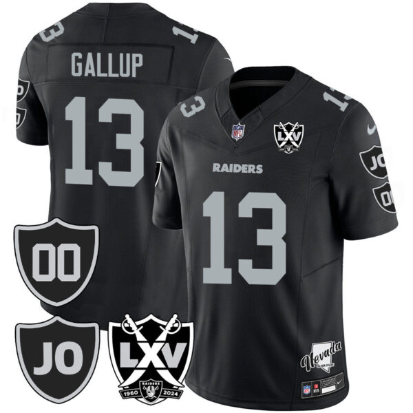 Raiders Vapor Limited Jersey – All Stitched – Honor Jim Otto – Black – Michael Gallup Jersey