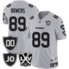 Raiders Vapor Limited Jersey – All Stitched – Honor Jim Otto – Silver – Brock Bowers Jersey