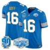Detroit Lions 2024 NFC North Division Champions Patch Gold Trim Vapor Limited Jersey – All Stitched – Blue – Jared Goff Jersey