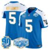 Detroit Lions 2024 NFC North Division Champions Patch Gold Trim Vapor Limited Jersey – All Stitched – Blue Alternate – David Montgomery Jersey