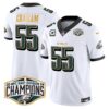 Eagles 2024 NFC East Division Champions Gold Trim Vapor Limited Jersey – All Stitched – White – Brandon Graham Jersey