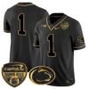 Penn State Nittany Lions Orange Bowl Patch Gold Vapor Limited Jersey – All Stitched – Black Gold – #1 Team Jersey