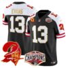 Buccaneers Creamsicle 2024 NFC South Division Champions Patch Gold Trim Vapor Limited Jersey – All Stitched – Black Alternate – Mike Evans Jersey