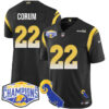 Los Angeles Rams 2024 NFC West Division Champions Jersey N1 – All Stitched – Blake Corum – 22 – Black Jersey