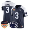Penn State Nittany Lions 2024 Orange Bowl Jersey – All Stitched – Navy Alternate – Julian Fleming Jersey