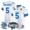 Detroit Lions 2024 NFC North Champions Gold Jersey N2 – All Stitched – David Montgomery – 5 – White Jersey