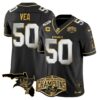 Buccaneers 2024 NFC South Division Champions Patch Gold Vapor Limited Jersey – All Stitched – Black Limited – Vita Vea Jersey