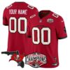 Buccaneers 2024 NFC South Division Champions Patch Vapor Limited Custom Jersey – All Stitched – Red Jersey