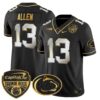 Penn State Nittany Lions Orange Bowl Patch Gold Vapor Limited Jersey – All Stitched – Black Limited – Kaytron Allen Jersey