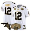 Buccaneers 2024 NFC South Division Champions Patch Gold Vapor Limited Jersey – All Stitched – White Gold – Tom Brady Jersey