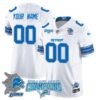 Custom Gender/Name Detroit Lions 2024 NFC North Champions Gold Jersey N1 – All Stitche – White Jersey