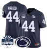Penn State Nittany Lions 2024 Fiesta Bowl Champions Jersey – All Stitched – Navy – Tyler Warren Jersey