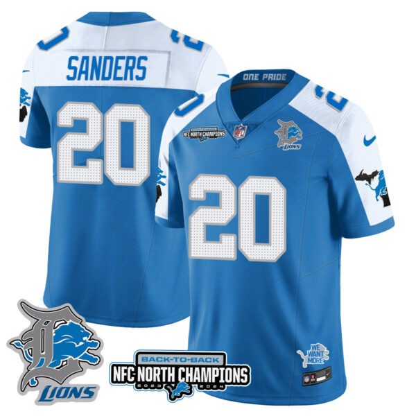 Detroit Lions – Barry Sanders – 20 – Blue Alternate Jersey