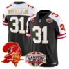 Buccaneers Creamsicle 2024 NFC South Division Champions Patch Gold Trim Vapor Limited Jersey – All Stitched – Black Alternate – Antoine Winfield Jr. Jersey